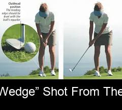 Try the “Bellied Wedge” shot from the collar of rough
